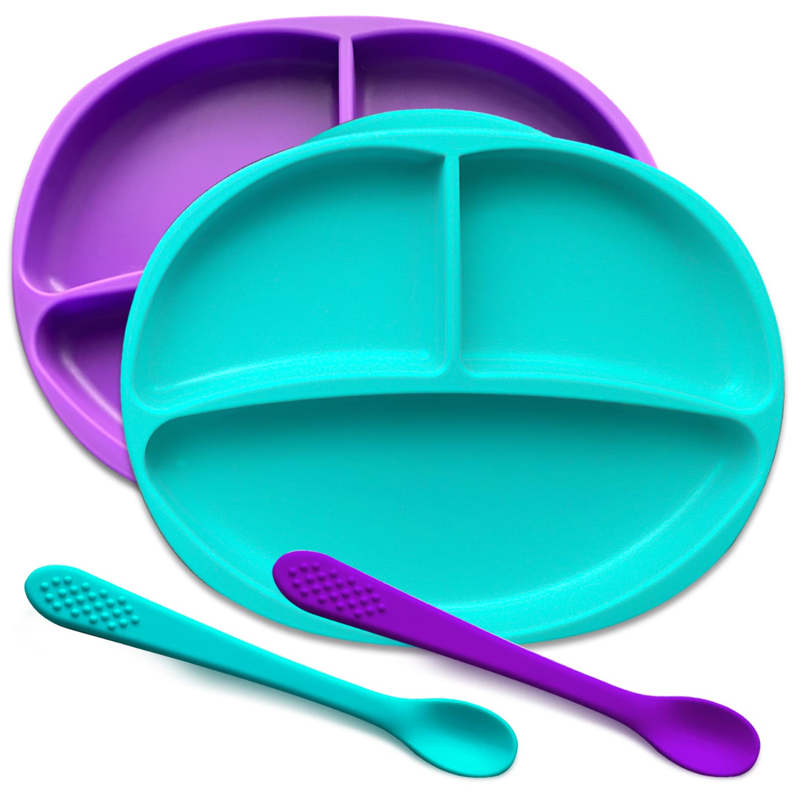 Sperric Silicone Suction Plate For Toddlers Baby Toddler Plate 100% Food  Grade Silicone Stay Put Plates - BPA Free Microwave & Dishwasher Safe Blue  