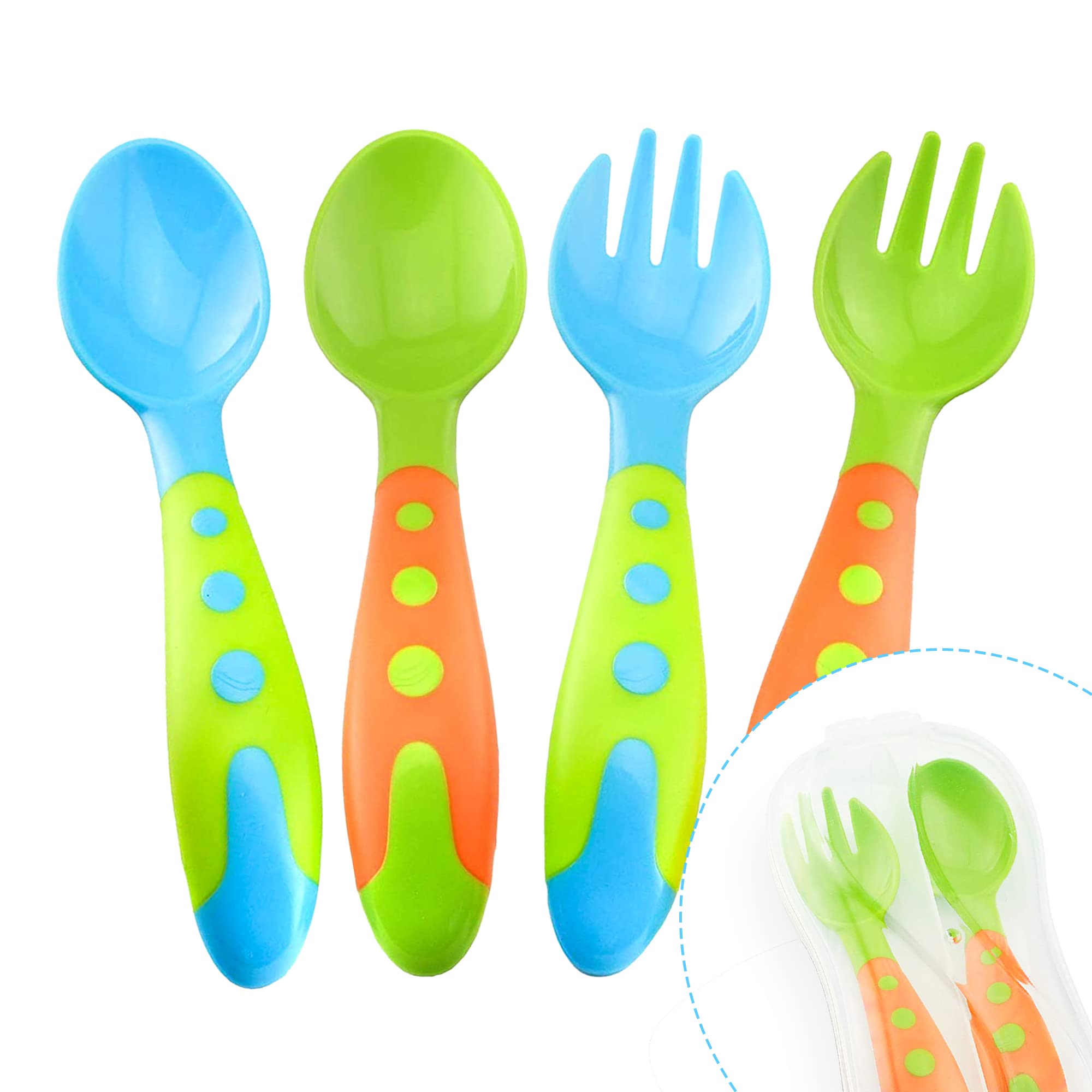 Toddler Utensils Baby Spoons and Forks Set- Includes Baby Utensils