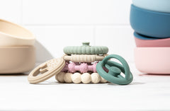 Premium Silicone Teethers Stacking Toy, Interactive and Fun Baby Stacking Toys, Teeth Soothing for 6-12 Month Teething Toys