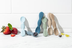 Sperric Baby Spoons Self Feeding Spoons - 6+ Months, Infant Spoons First Stage, Baby Led Weaning BPA Free Teething Spoons