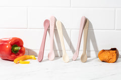 Baby Spoons - Infant Spoons First Stage - Silicone Baby Spoon For Self Feeding - First Stage Baby Feeding Spoon Set Gum Friendly - BPA Free