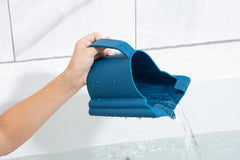 Bath Spout Cover & Baby Bath Rinse Cup Set- Soft Silicone Bathtub Faucet Safety Guard for Kids & Baby Bath Rinse Cup, 100% Food Grade Silicone