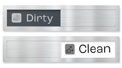 Clean Dirty Dishwasher Magnet – Stylish Stainless Steel Home Decor Sign, Strong Kitchen Organizer Magnet for Clear Dishwashing Status