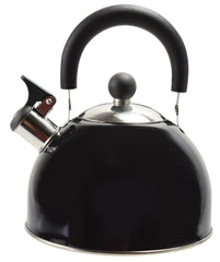 2.5 Qt Stainless Steel Whistling Tea Kettle - Black