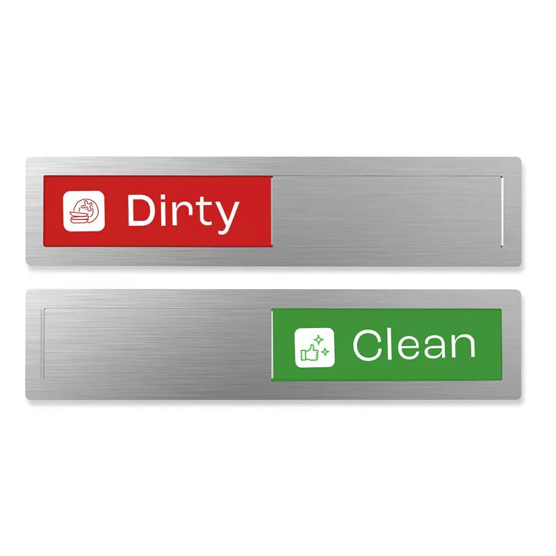 Clean Dirty Dishwasher Magnet – Stylish Stainless Steel Home Decor Sign, Strong Kitchen Organizer Magnet for Clear Dishwashing Status