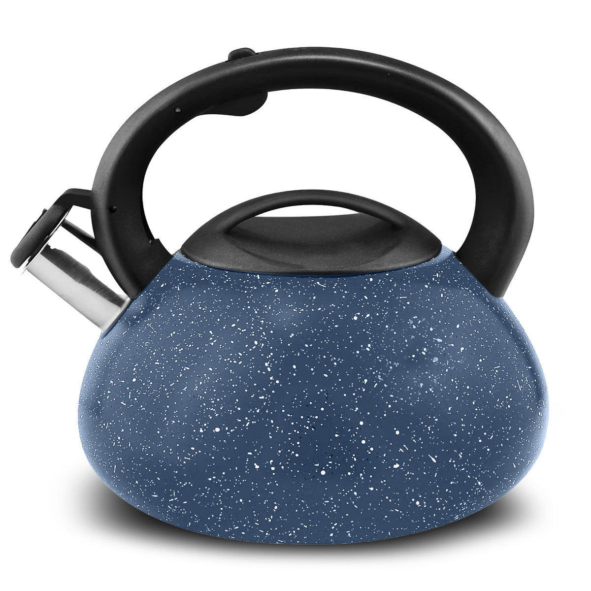 Luminuxe 3 Quart Stovetop Whistling Tea Kettle, Granite Finish, Fast Boil for Gas & Electric Stovetops