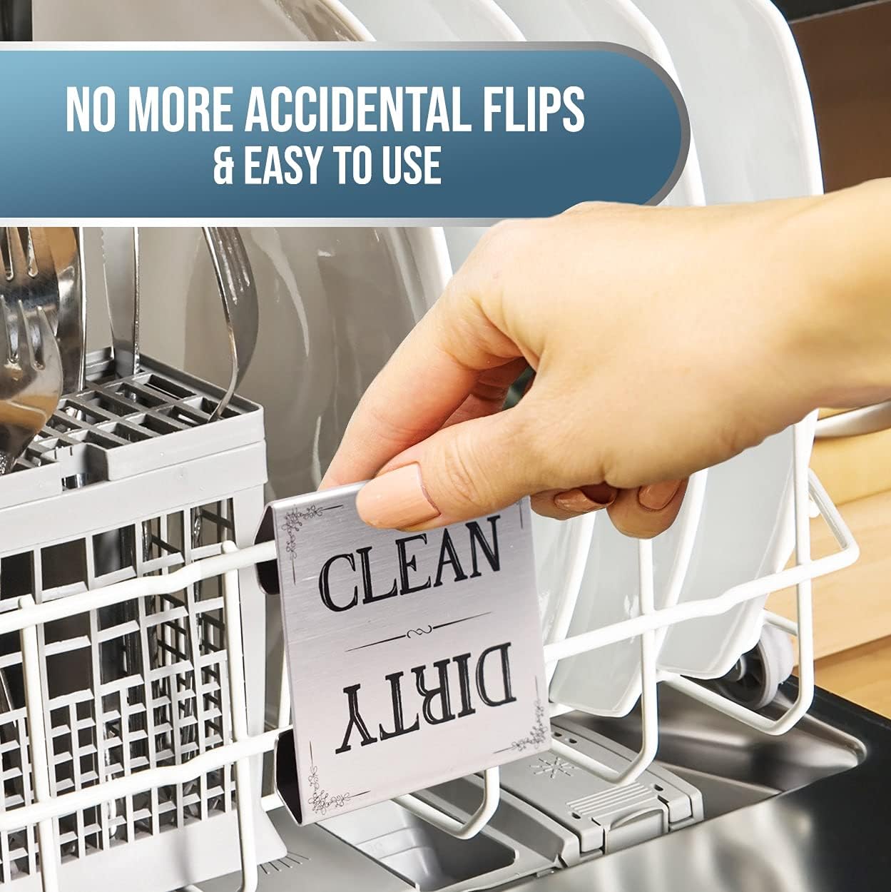 Dishwasher Sign Clean Dirty Signs Stainless Steel Interior Indicator ...