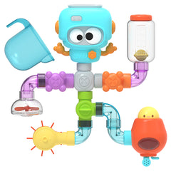 Build & Splash Bath Pipe Toys – Fun DIY Water Construction Set with Valves & Tubing, STEM Learning Sensory Wall Bath Toys for Toddlers & Kids