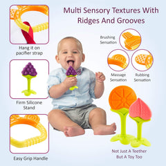 5-Pack Silicone Baby Teethers – Freezer Safe, Soothes Gums, BPA-Free, Perfect Gift