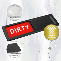 Dishwasher Magnet Clean Dirty Sign Non-Scratching Strong Magnet