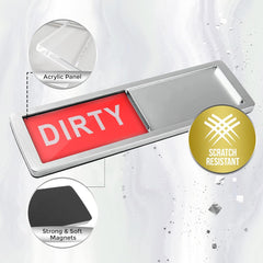 Dishwasher Magnet Clean Dirty Sign, Stylish Dirty Clean Dishwasher Magnet - Easy to Read Clean Dirty Magnet for Dishwasher, Strong Magnetic Dishwasher Clean Dirty Sign, Home Decor Kitchen Sign Magnets