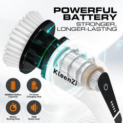 Scrubber Cleaning Brush 8 In 1 Shower Scrubber, Adjustable Handle. For Windows, Bathrooms, Cars
