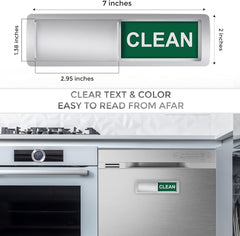 Dishwasher Magnet Clean Dirty Sign, Stylish Dirty Clean Dishwasher Magnet - Easy to Read Clean Dirty Magnet for Dishwasher, Strong Magnetic Dishwasher Clean Dirty Sign, Home Decor Kitchen Sign Magnets