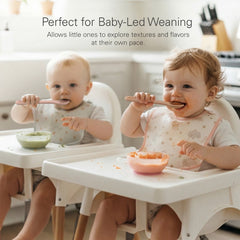 Baby Spoons - Infant Spoons First Stage - Silicone Baby Spoon For Self Feeding - First Stage Baby Feeding Spoon Set Gum Friendly - BPA Free
