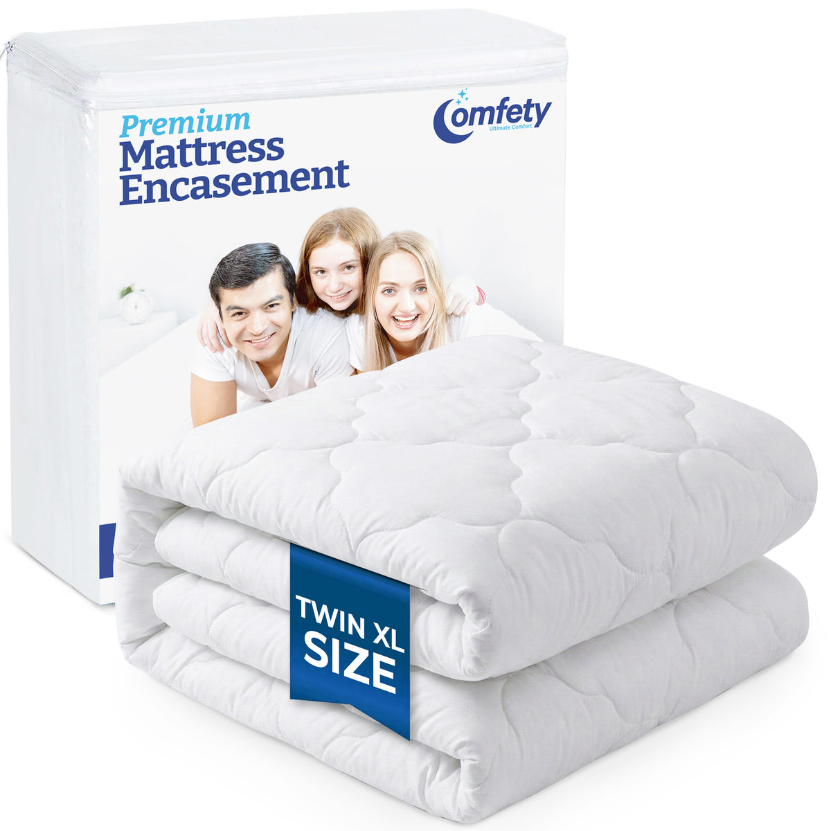 Waterproof Mattress Pad, Soft Bamboo Viscose Fitted Mattress Cover, Breathable Cooling Cover with Deep Pocket, Machine Washable