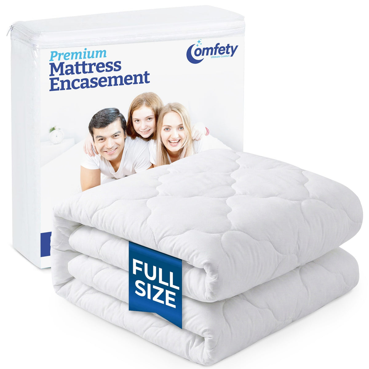 Waterproof Mattress Pad, Soft Bamboo Viscose Fitted Mattress Cover, Breathable Cooling Cover with Deep Pocket, Machine Washable