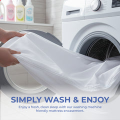 Waterproof Mattress Encasement, Zippered Mattress Protector, Breathable , Noiseless, Hypoallergenic, Bed Bug Proof Full Protection Mattress Cover