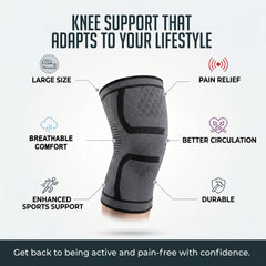 Compression Knee Brace for Women & Men - 2 Pack Knee Support Sleeves for Running, Arthritis, ACL, and Meniscus Tear Relief – Flexible and Breathable Sports Knee Braces