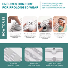 Baby Earmuffs for Noise Cancelling, Super Lightweight Ultra Soft to Prevent Irritation Baby Ear Protection, Headphones for Babies with Travel Bag