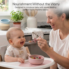 Sperric Silicone Baby Feeding Set - Infant Suction Bowls with Lids and Spoons | BPA Free Toddler Self Feeding Utensils for 0-6 Months