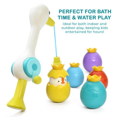 Magnetic Fishing Game Bath Toy with Fishing Rod & Surprise Animal Eggs, Floating Water Toy for Toddlers & Kids, Fun Game for Bathtub & Pool Play
