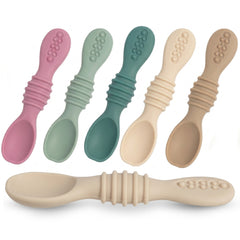 Sperric Baby Spoons Self Feeding Spoons - 6+ Months, Infant Spoons First Stage, Baby Led Weaning BPA Free Teething Spoons