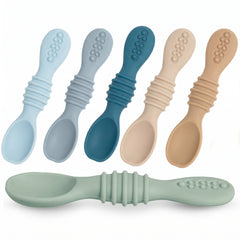 Sperric Baby Spoons Self Feeding Spoons - 6+ Months, Infant Spoons First Stage, Baby Led Weaning BPA Free Teething Spoons