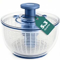 Salad Spinner Lettuce Spinner Vegetable Cleaner and Dryer, One-Handed Use, Built-in Draining System for Fresh, Crisp, Clean Salad