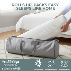 Pack and Play Mattress w/ Travel Carry Bag, Playard Mattress 38"x26" Pack N Play Mattress Topper Washable Waterproof Cover. Hypoallergenic 1.5" Thick