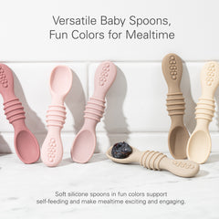 Sperric Baby Spoons Self Feeding Spoons - 6+ Months, Infant Spoons First Stage, Baby Led Weaning BPA Free Teething Spoons