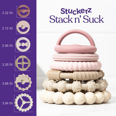 Premium Silicone Teethers Stacking Toy, Interactive and Fun Baby Stacking Toys, Teeth Soothing for 6-12 Month Teething Toys