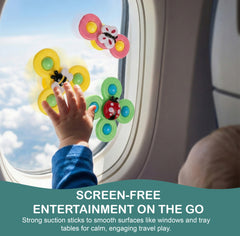 Suction Cup Spinner Toys for Toddlers, Suction Cup Fidget Spinner Bath Toys, Spinning Top Baby Sensory Toys for Toddlers 1-3 Boys Girls