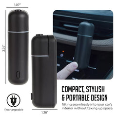 Car Air Freshener Diffuser Waterless Aromatherapy Essential Oil Diffuser, 6 Prefill Scents Included, Car Fragrance Diffuser