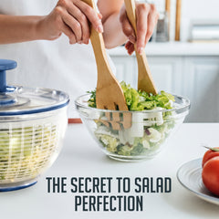 Salad Spinner Lettuce Spinner Vegetable Cleaner and Dryer, One-Handed Use, Built-in Draining System for Fresh, Crisp, Clean Salad