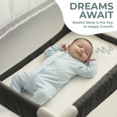 Pack and Play Mattress w/ Travel Carry Bag, Playard Mattress 38"x26" Pack N Play Mattress Topper Washable Waterproof Cover. Hypoallergenic 1.5" Thick