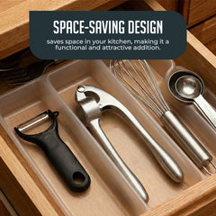 Garlic Press Set, Garlic Mincer with Silicone Peeler and Cleaning Brush, Easy Squeeze Ergonomic Handle, Rust Proof & Dishwasher Safe Garlic Crusher