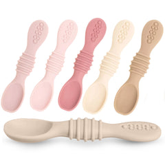 Sperric Baby Spoons Self Feeding Spoons - 6+ Months, Infant Spoons First Stage, Baby Led Weaning BPA Free Teething Spoons