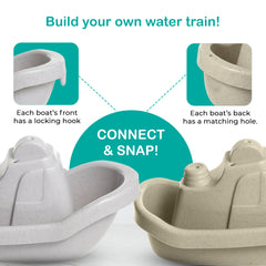 5 PCS Floating Boat Bath Toys for Babies & Toddlers, Mold-Free Bath Toy Set for 1-3 Year Old, Water Table Toys, Fun & Educational Bath Toys for Kids