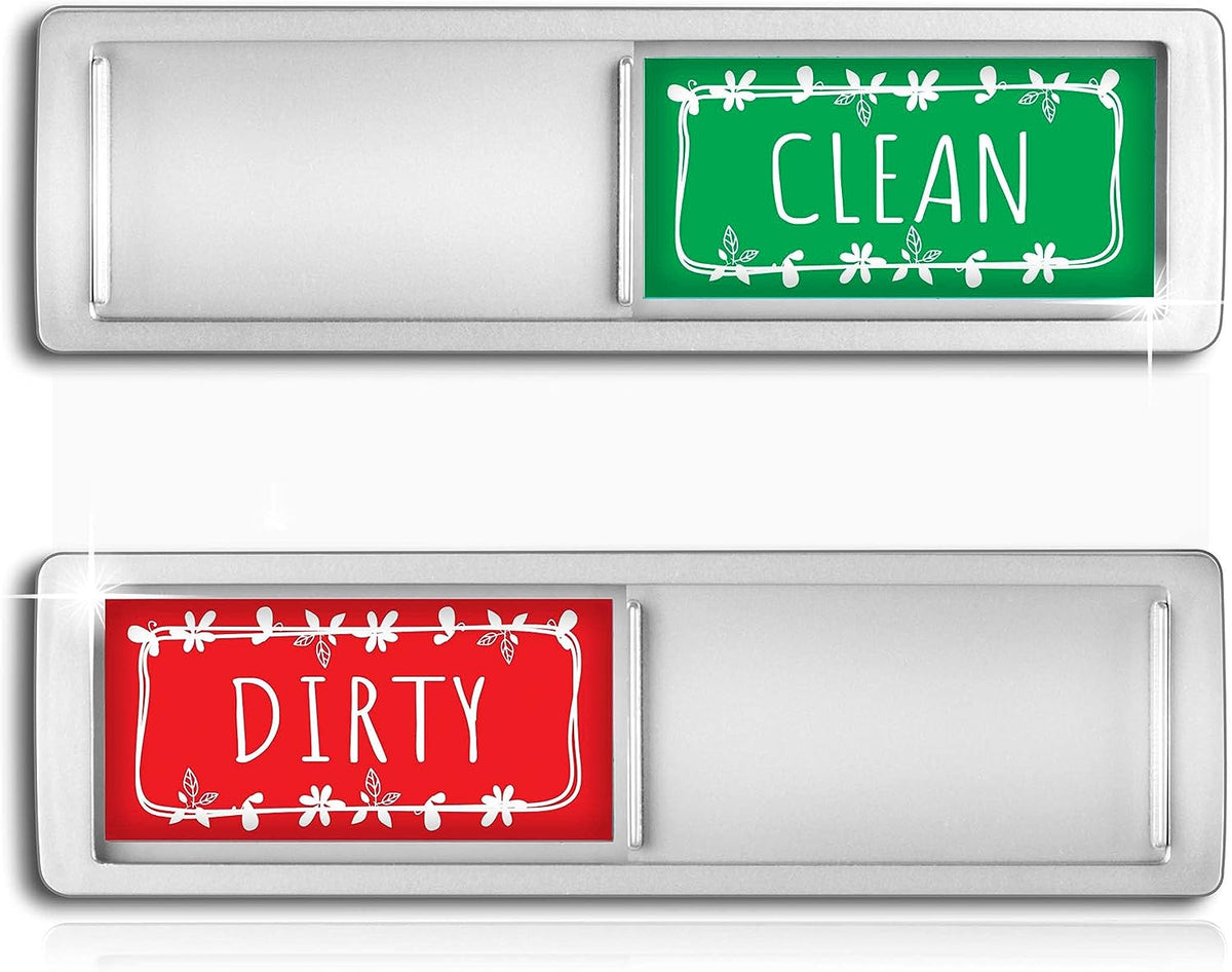 Dishwasher Magnet Clean Dirty Sign – Non-Scratching Strong Magnet with Optional Stickers, Available in a Few Colors