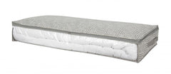 Elle Décor Under Bed Storage Bag with Handles, Stackable Breathable Organizer for Clothes & Linens, Space-Saving, Gray 39.5" x 17.75"