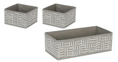 Set of 3 Fabric Foldable Storage Bins, Stylish, Sturdy, Space-Saving and Collapsible Organizers for Home, Office, and Closet