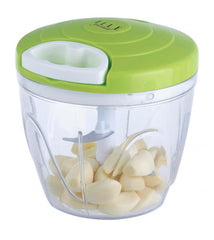 Elle Gourmet 4.25 Cup Manual Mini Food Processor – 1L Pull Cord Chopper with 5 Stainless Steel Blades & Mixer Blade, BPA-Free, Dishwasher Safe