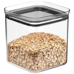 OU Airtight Food Storage Container 8pc (set of 4) BPA Free Clear Plastic Storage Container with Leak Proof Lid, Stackable Kitchen Pantry Organizer