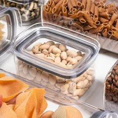 OU Airtight Food Storage Container 24pc (set of 12) BPA Free Clear Plastic Storage Container with Leak Proof Lid, Stackable Kitchen Pantry Organizer