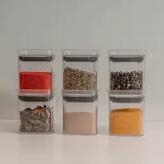 OU Airtight Food Storage Container 9.7 Cup, BPA Free, Clear Plastic Food Storage Container with Leak Proof Lid, Stackable Kitchen Organizer