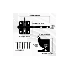 Automatic self Locking gate Latch for Wooden Fence, gate, Door, Metal Gravity Lever