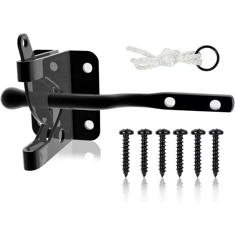 Automatic self Locking gate Latch for Wooden Fence, gate, Door, Metal Gravity Lever