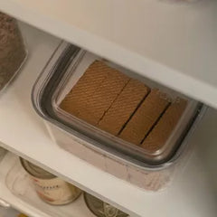 OU Airtight Food Storage Container 8pc (set of 4) BPA Free Clear Plastic Storage Container with Leak Proof Lid, Stackable Kitchen Pantry Organizer