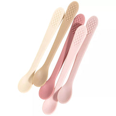 Baby Feeding Set, Silicone Bib, Bowl & Spoons for Self-Feeding First Stage Baby Essentials – Gum Friendly, BPA-Free, Easy to Clean & Safe for Babies