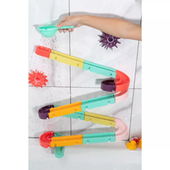 Interactive Bathtub Slide Set with Rubber Ducks and Ball – Toddler Bath Toys, Puzzle Slide Bath Toy for Kids, Fun Water Slide Bath Toy